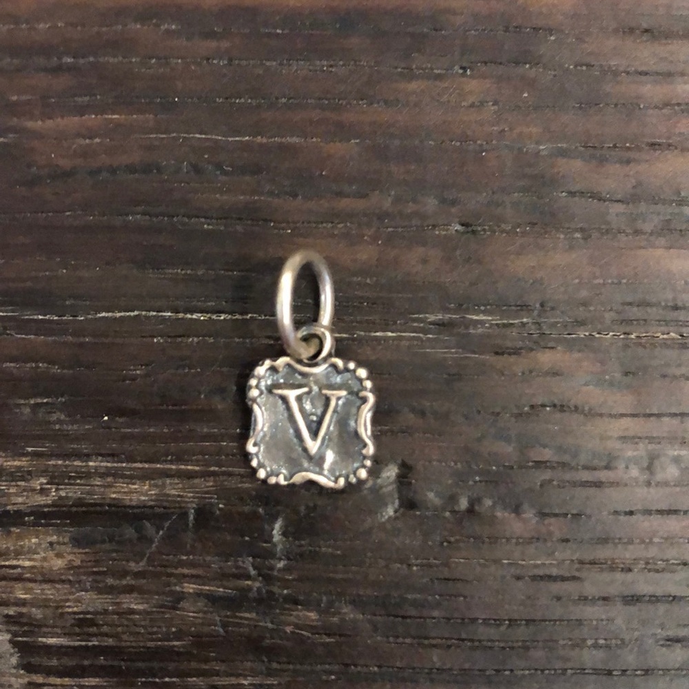 Letter “V” Crest Insignia Charm Waxing Poetic